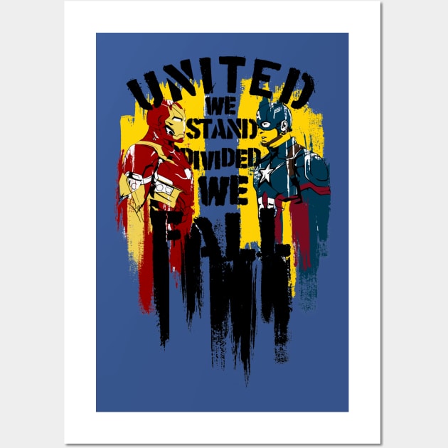 United We Stand Divided We Fall, Stephen Colbert Wall Art by artspot